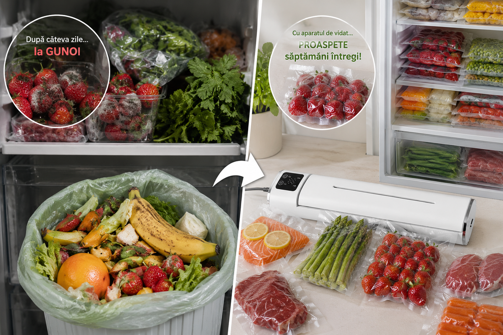 Aparat de Vidat și Sigilat Pungi Alimentare, Compact, 90W