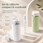 Recipient de calatorie 4 în 1, reincarabil, dispenser