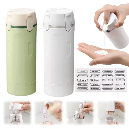 Recipient de calatorie 4 în 1, reincarabil, dispenser